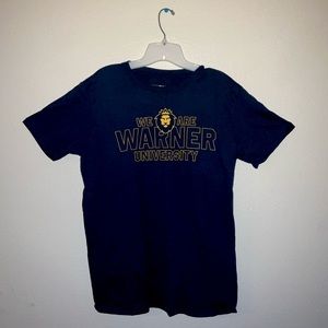 Unisex medium dark blue cyan soft tee shirt